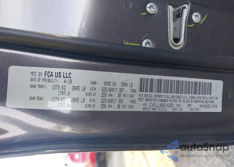 2019 Jeep Cherokee Latitude Plus Fwd z USA, uszkodzony, nr VIN 1C4PJLLX5KD143351